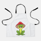 Frosch mit Pilz Schürze (Vorderseite)