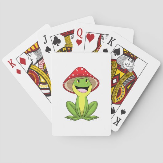 Frosch mit Pilz Spielkarten (Rückseite)