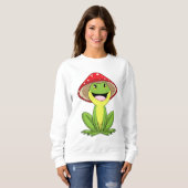 Frosch mit Pilz Sweatshirt (Vorne ganz)