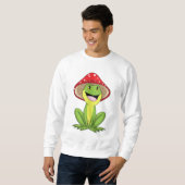 Frosch mit Pilz Sweatshirt (Vorne ganz)