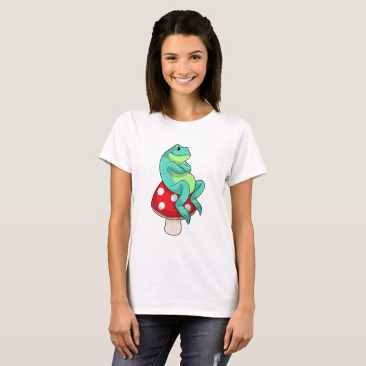 Frosch mit Pilz T-Shirt (Vorne ganz)