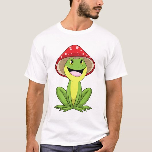 Frosch mit Pilz T-Shirt (Vorderseite)