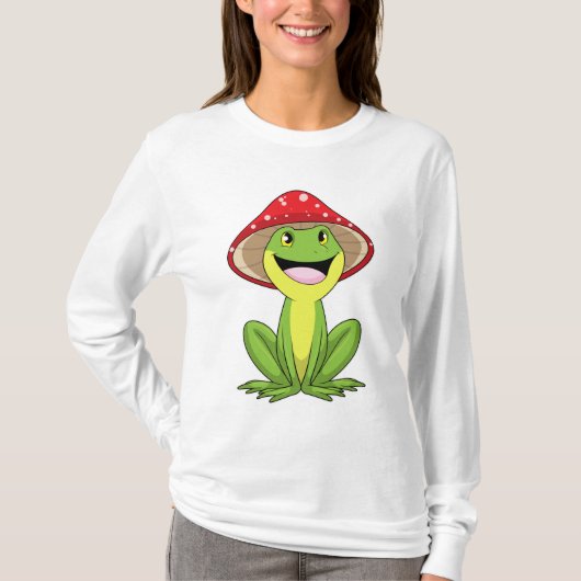Frosch mit Pilz T-Shirt (Vorderseite)