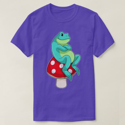 Frosch mit Pilz T-Shirt (Design vorne)