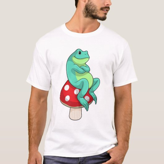 Frosch mit Pilz T-Shirt (Vorderseite)
