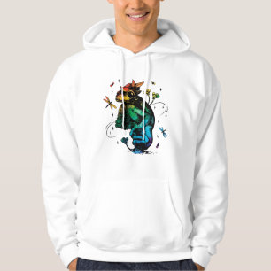 Frosch mit Pilzcotattcore Handgezeichneter Stil Hoodie