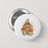 Frosch mit Pilzen Button (Vorne & Hinten)