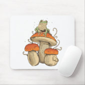 Frosch mit Pilzen Mousepad (Mit Mouse)