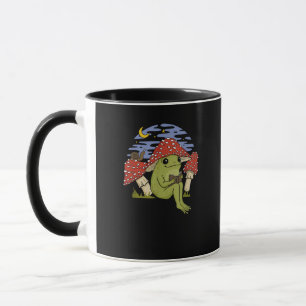 Frosch mit Pilzhut - Cottagecore Goblincore Bo Tasse