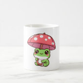 Frosch mit Pilzschirm Kaffeetasse (Mittel)