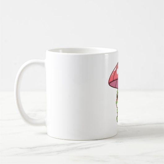 Frosch mit Pilzschirm Kaffeetasse (Links)