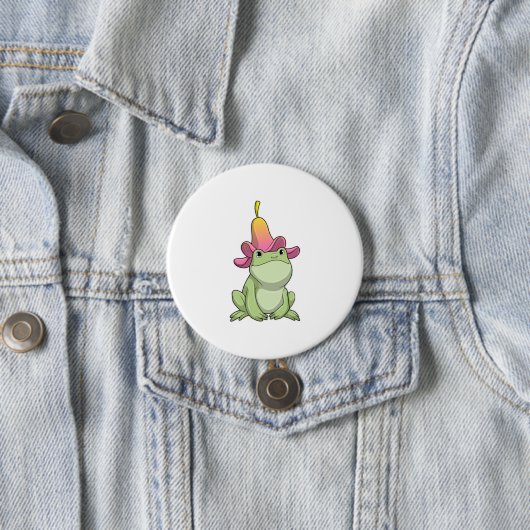 Frosch mit Plumeria Button (Beispiel)
