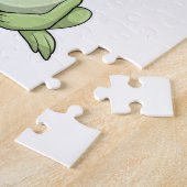 Frosch mit Plumeria Puzzle (Seite)