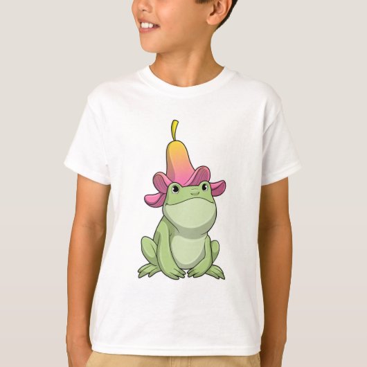Frosch mit Plumeria T-Shirt (Vorderseite)
