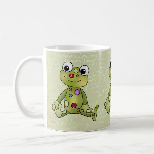 Frosch mit Punkten Kaffeetasse (Links)