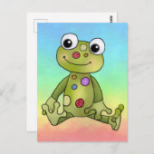 Frosch mit Punkten Postkarte (Vorne/Hinten)