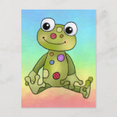 Frosch mit Punkten Postkarte (Vorderseite)