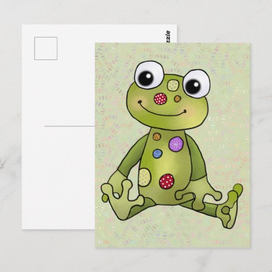 Frosch mit Punkten Postkarte (Vorne/Hinten)