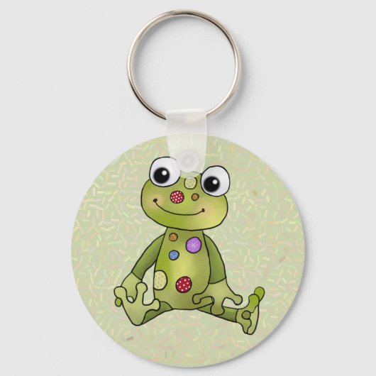 Frosch mit Punkten Schlüsselanhänger (Vorderseite)
