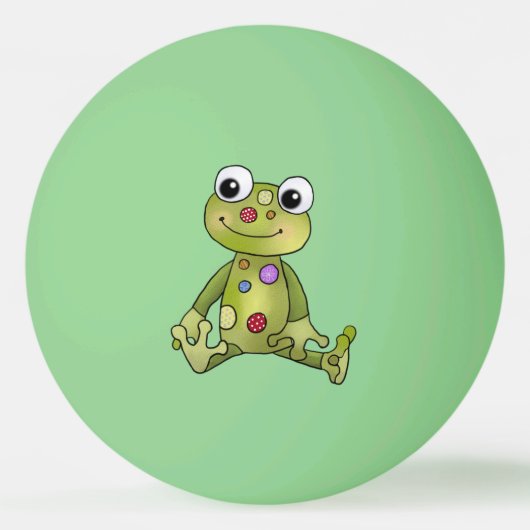 Frosch mit Punkten Tischtennisball (Vorderseite)