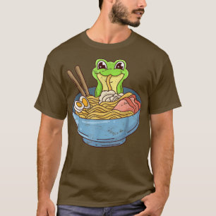 Frosch mit Ramen Nudeln Japan Food T-Shirt