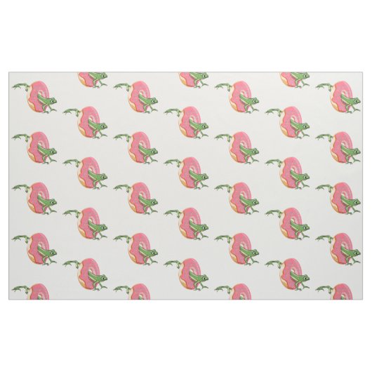 Frosch mit rosa Eistüte Stoff (Fat Quarter (45,7 x 55,9 cm))