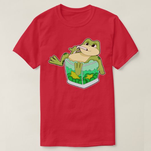 Frosch mit Saft T-Shirt (Design vorne)