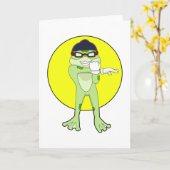 Frosch mit Schwimmbrille Karte (Gelbe Blume)