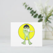 Frosch mit Schwimmbrille Postkarte (Stehend Vorderseite)