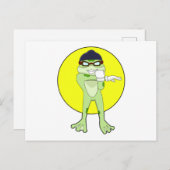 Frosch mit Schwimmbrille Postkarte (Vorne/Hinten)