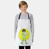 Frosch mit Schwimmbrille Schürze (Getragen)