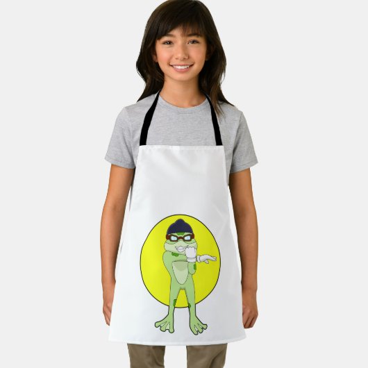 Frosch mit Schwimmbrille Schürze (Insitu)