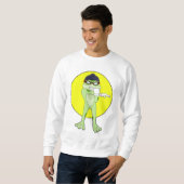 Frosch mit Schwimmbrille Sweatshirt (Vorne ganz)