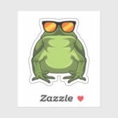 Frosch mit Sonnenbrille Aufkleber (Blatt)
