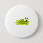 Frosch mit Sonnenbrille Button (Vorderseite)
