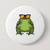 Frosch mit Sonnenbrille Button (Vorderseite)