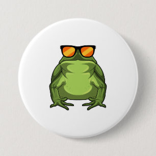 Frosch mit Sonnenbrille Button
