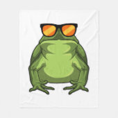 Frosch mit Sonnenbrille Fleecedecke (Vorderseite)