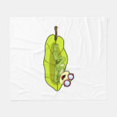 Frosch mit Sonnenbrille Fleecedecke (Vorderseite (Horizontal))