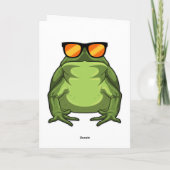 Frosch mit Sonnenbrille Karte (Rückseite)