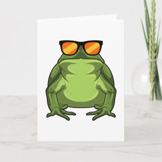 Frosch mit Sonnenbrille Karte (Vorderseite)