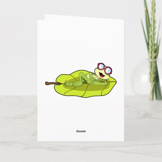 Frosch mit Sonnenbrille Karte (Rückseite)