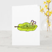 Frosch mit Sonnenbrille Karte (Gelbe Blume)