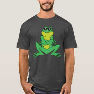 Frosch mit Sonnenbrille Lustiges stolzes Tier Mädc T-Shirt