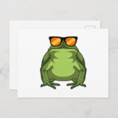 Frosch mit Sonnenbrille Postkarte (Vorne/Hinten)
