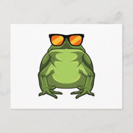 Frosch mit Sonnenbrille Postkarte (Vorderseite)