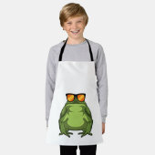 Frosch mit Sonnenbrille Schürze (Getragen)