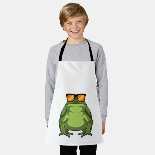 Frosch mit Sonnenbrille Schürze (Getragen)