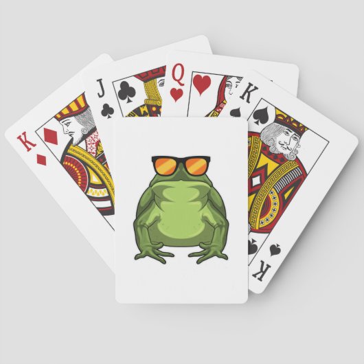 Frosch mit Sonnenbrille Spielkarten (Rückseite)
