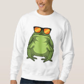 Frosch mit Sonnenbrille Sweatshirt (Vorderseite)